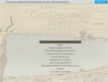 Tablet Screenshot of conservationforce.org